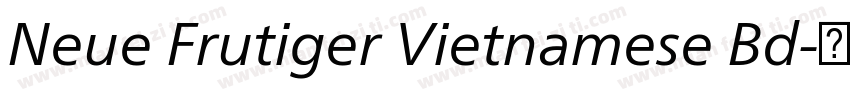 Neue Frutiger Vietnamese Bd字体转换